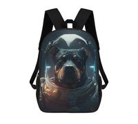sinyumoney Rottweiler Astronaut Backpack School Bag Travel College Rucksack Backpacks for Campus Outdoor Travel Sports 17inch