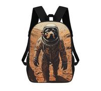 sinyumoney Rottweiler Astronaut Mars Backpack School Business Laptop Rucksack Bag Unisex Casual Daypack for Girls Boys Teenage 17inch