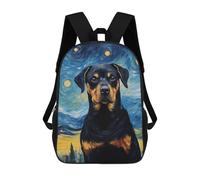 sinyumoney Rottweiler Backpack with Pocket 3D Printed Backpacks, Travel Rucksacks Book Bags Kids School Bag 17inch
