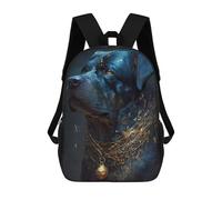sinyumoney Rottweiler Dog Backpack School Backpack Kids School Bag Large Capacity Kids Backpack for School Rucksack 3D Book Bag Gifts for Kids 17inch