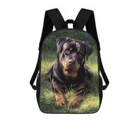 sinyumoney Rottweiler Dog Painting Art Print-1 School Backpack Water Resistant School Bag Business Backpack for Men/Women 17inch
