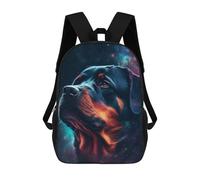 sinyumoney Rottweiler Galaxy Dog Backpacks Kids School Backpack School Bag 3D Printed School Bag for Boys Elementary And Middle School Students 17inch