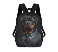 sinyumoney Rottweiler in A Mens Suit Rucksack Travel College Rucksack Backpacks for Campus Outdoor Travel Sports 17inch