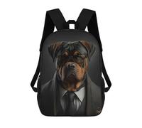 sinyumoney Rottweiler Mafia Boss Backpack School Daypacks Business Backpack Water Resistant Bookbag for Men, Women & Teenage Boys 17inch
