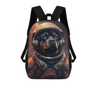sinyumoney Rottweiler Mars Children's Backpacks 17inch School Backpack 3D Printed Bag Bookbag for Kids Travel Rucksacks Boy Girl Book Bags Kids School Bag