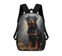 sinyumoney Rottweiler Portrait Backpack School Rucksack Casual Daypacks School Work Travel Bag for Men/Women 17inch