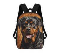 sinyumoney Rottweiler Portrait Backpacks Kids School Backpack School Bag 3D Printed School Bag for Boys Elementary And Middle School Students 17inch