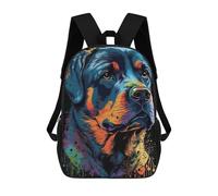 sinyumoney Rottweiler Style 2 Backpacks Kids School Backpack School Bag 3D Printed School Bag for Boys Elementary And Middle School Students 17inch