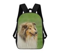sinyumoney Rough Collie Backpack School Bag Business Laptop Rucksack Bag Unisex Casual Daypack for School/Work/Travel 17inch