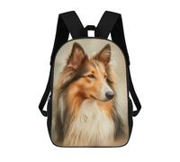 sinyumoney Rough Collie Portrait School Backpack Lightweight Airport College Students Back Pack for Girls Boys Teenage 17inch