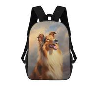 sinyumoney Rough Collie Rucksack Water Resistant School Bag Business Backpack for Boys/Girls/Teenagers 17inch