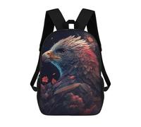 sinyumoney Royal Birds 6 Backpacks Kids School Backpack School Bag 3D Printed School Bag for Boys Elementary And Middle School Students 17inch
