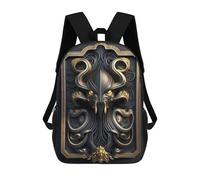 sinyumoney Royal Black Gold Kraken School Backpack Water Resistant School Bag Business Backpack for Girls Boys Teenage 17inch
