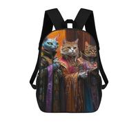 sinyumoney Royal Cat Nobles in Fantasy Attire School Backpack Lightweight Schoolbag Dayback Bookbag College for Camping Outdoor Adventures And Daily Travel 17inch
