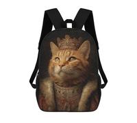 sinyumoney Royal Cat Portrait-11 Backpack School Bag Lightweight Casual Daypack School Backpacks for School/Work/Travel 17inch