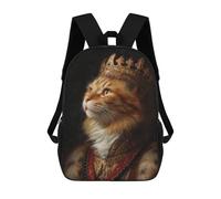 sinyumoney Royal Cat Portrait-17 Backpack Schoolbags for Boys Girls Casual Sport Daypack Elementary Primary Large Capacity Bookbags 17inch