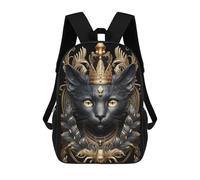 sinyumoney Royal Cat Portrait-5 Kids Backpack, Kids School Bag 3D Printed School Backpacks for Boys And Teenager School Students 17inch