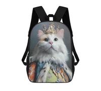 sinyumoney Royal Cat Portrait Painting-7 Backpack School Bag Business Durable Laptop Bag for Campus Outdoor Travel Sports 17inch