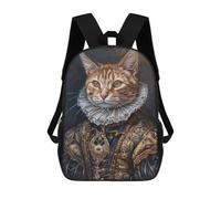sinyumoney Royal Cat Portrait Painting School Backpack Water Resistant School Bag Business Backpack for Men/Women 17inch