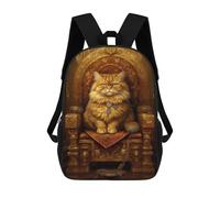 sinyumoney Royal Cat Throne Decor-2 School Bags Computer Rucksack for School/Work/Travel for Camping Outdoor Adventures And Daily Travel 17inch