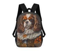 sinyumoney Royal Cavalier King Charles Spaniel Portrait Backpack for School 3D Printed Boys Girls School BagChildren Bookbag Travel Rucksack 17inch