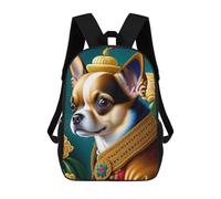 sinyumoney Royal Chihuahua Portrait Backpack School Computer Rucksack for School/Work/Travel for Girls Boys Teenage 17inch