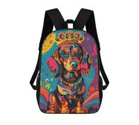 sinyumoney Royal Dachshund Rucksacks 3D Printed Children 17inch Backpacks Fashion Casual Daypack Travel Bags Outdoor Casual Daypack for Boy And Girl