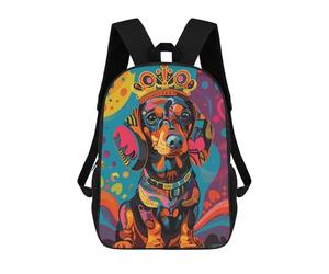 sinyumoney Royal Dachshund School Backpack Water Resistant School Bag Business Backpack for Boys/Girls/Teenagers 17inch