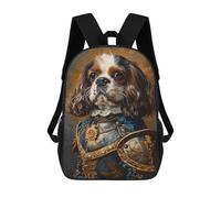 sinyumoney Royal Dog Armor Artwork Backpack School Bag Lightweight Casual Daypack School Backpacks for Teenage Girls Boys Women Men 17inch