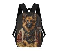 sinyumoney Royal Dog in Regal Attire Backpack School Bag Large School Backpack for Boys - Perfect for Travel, Work And Daily Use 17inch