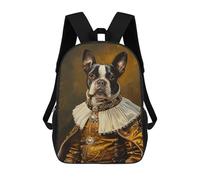 sinyumoney Royal Dog Portrait Painting-2 Children's Backpacks School Backpack 3D Printed for Kids Travel Rucksacks Book Bags Kids 17inch School Bag
