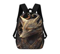 sinyumoney Royal Golden Fox Backpack School High Secondary School Bags Casual Backpack for Camping Outdoor Adventures And Daily Travel 17inch