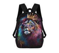 sinyumoney Royal Lion Art Print Backpack School Computer Rucksack for School/Work/Travel- Perfect for Travel, Work And Daily Use 17inch