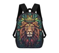sinyumoney Royal Lion Art Print School Backpack Business Durable Laptop Bag for Camping Outdoor Adventures And Daily Travel 17inch