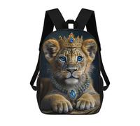 sinyumoney Royal Lion Cub Majesty School Backpack Daypacks Business Backpack Water Resistant Bookbag for School/Work/Travel 17inch