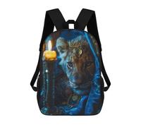 sinyumoney Royal Lion Cub with Crown 3D Printed Children's 17 Inch Backpacks 3D Printed Casual School Bag for Boys Elementary And Middle