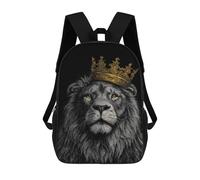 sinyumoney Royal Lion King Crown Rucksack School Secondary High School College Backpack Travel for Campus Outdoor Travel Sports 17inch