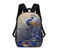sinyumoney Royal Peacock Art Print School Backpack Water Resistant School Bag Business Backpack for Men/Women 17inch