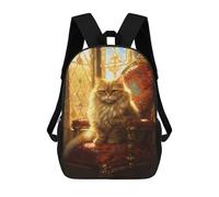 sinyumoney Royal Persian Cat Throne-1 Backpack School Computer Rucksack for School/Work/Travel- Perfect for Travel, Work And Daily Use 17inch