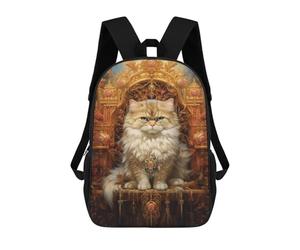 sinyumoney Royal Persian Cat Throne-13 Backpack School Bag Water Resistant School Bag Business Backpack for Boys/Girls/Teenagers 17inch