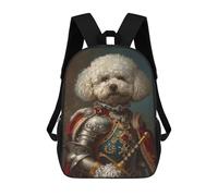 sinyumoney Royal Poodle in Armor Backpack School Lightweight Airport College Students Back Pack for Girl, Teen Girls 17inch
