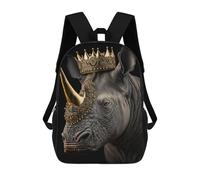 sinyumoney Royal Rhino Majesty School Backpack Daypacks Business Backpack Water Resistant Bookbag - Perfect for Travel, Work And Daily Use 17inch