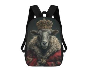 sinyumoney Royal Sheep King Costume Set School Backpack Lightweight Airport College Students Back Pack for Boys/Girls/Teenagers 17inch