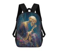 sinyumoney Royal Skeleton in Gown School Bags Fashion Stationery Backpack Waterproof Casual Daypacks for Men, Women & Teenage Boys 17inch