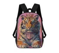 sinyumoney Royal Tiger Fashion Poster-1 Backpack School Water Resistant Travel Backpack Computer Bag - Perfect for Travel, Work And Daily Use 17inch