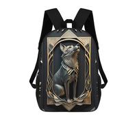 sinyumoney Royal Wolf Art Deco 3D Printed 17 Inch School Backpack Casual Children's Backpacks 3D Printed for Boys Elementary And Middle