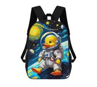 sinyumoney Rubber Duck Astronaut 2 School Backpack Large Water Resistant Laptop Backpack for Teenage Girls Boys Women Men 17inch