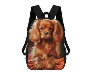 sinyumoney Ruby Cavalier King Charles Spaniel School Bags School Secondary High School College Backpack Travel for Campus Outdoor Travel Sports 17inch