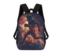 sinyumoney Rugby Galaxy Silhouette School Bags High Secondary School Bags Casual Backpack for Camping Outdoor Adventures And Daily Travel 17inch