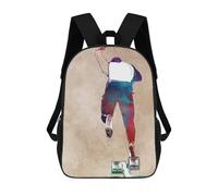sinyumoney Runner Children's Backpacks School Backpack 3D Printed for Kids Travel Rucksacks Book Bags Kids 17inch School Bag